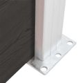 vidaXL Plotový panel WPC 175x105 cm čierny
