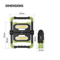 LED reflektor EMOS P4536, 2000 lm, COB LED nabíjacia pracovná svietidlo, 8000 mAh