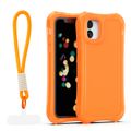 Puzdro Safepop s pásikom pre iPhone 11 oranžová