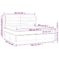 vidaXL Posteľný rám boxsping s matracom tmavozelený 200x200 cm zamat