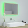 vidaXL LED kúpeľňové zrkadlo dubu sonoma 60x8,5x37 cm, akryl