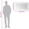 vidaXL LED kúpeľňové zrkadlo 90x50 cm