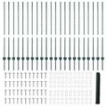 vidaXL Hexagonálny plot s stĺpom 50 x 1,2 m PVC potiahnutá oceľ Zelená