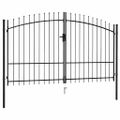 vidaXL Plotová brána Woerden s dvojitými dverami a hrotovým vrchom 299,5x249,5 cm