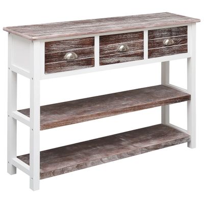 vidaXL Komoda starožitná hnedá 108x30x76 cm masívne drevo paulownia
