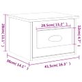 vidaXL Nástenné nočné stolíky 2 ks dub sonoma 41,5x36x28cm