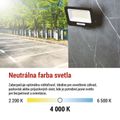LED reflektor GLARO 50W, čierny, IP65, 5000 lm, neutrálna biela
