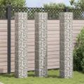 vidaXL Gabiónové vyvýšené záhony 3 ks 30x30x200 cm, železo