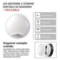 LED prisadené svietidlo ZURI s pohyb. senz., kruhové č/b 14W t.b.