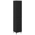 vidaXL Highboard Čierny dub 34,5 x 34 x 180 cm Kompozitné drevo