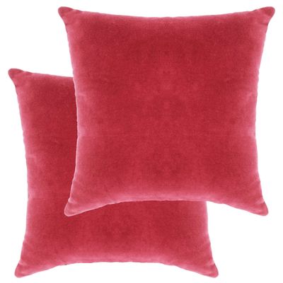 vidaXL Vankúše bavlnené zamatové 2 ks 45x45 cm ružové