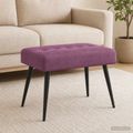 vidaXL Lavica s gombíkovým prešívaním Fialová 60 x 40 x 45 cm Zamat