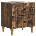 vidaXL Nočný stolík 2 ks Dymový dub 43 x 34,5 x 48 cm Kompozitné drevo