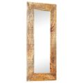 vidaXL Ručne vyrezávané zrkadlo 110x50x2,5 cm mangovníkové drevo