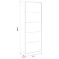 vidaXL Vešiak na uteráky biely 45x10x115 cm oceľový