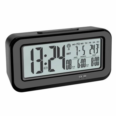 60.2554.01 TFA BOXX digitálny rádiom riadený budík s podsvietením, čierna