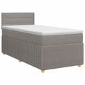 vidaXL Posteľ boxspring s matracom Sivohnedá 80 x 200 cm Látka