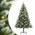vidaXL Umelý vianočný stromček s umelým snehom 300 LED Teplá biela