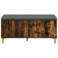 vidaXL Predsieňová lavica s vankúšom Údený Dub 100 x 38 x 46 cm