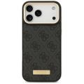Puzdro Guess 4G Logo Plate MagSafe pre iPhone 17 Pro Max čierne