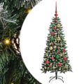 vidaXL Umelý vianočný stromček Zelená 120 cm PVC, plast a oceľ