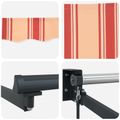 vidaXL Sklopná markíza Žltá a oranžová 350 x 250 x 165 cm
