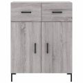 vidaXL Vysoká skrinka sivý dub sonoma 69,5x34x180 cm spracované drevo