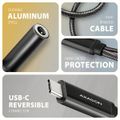 AXAGON ADA-HCPD, USB-C na 3.5mm jack - Hi-Res DAC audio adaptér, 384kHz/32bit, stereo, PD 60W 3A Adaptér, zvuková karta, USB-C 2.0 na 3,5mm jack + USB-C, DAC prevodník, 384kHz/32bit, 10cm, PD 60W, čierny