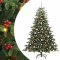 vidaXL Umelý vianočný stromček Zelená 180 cm PVC, kov a plast