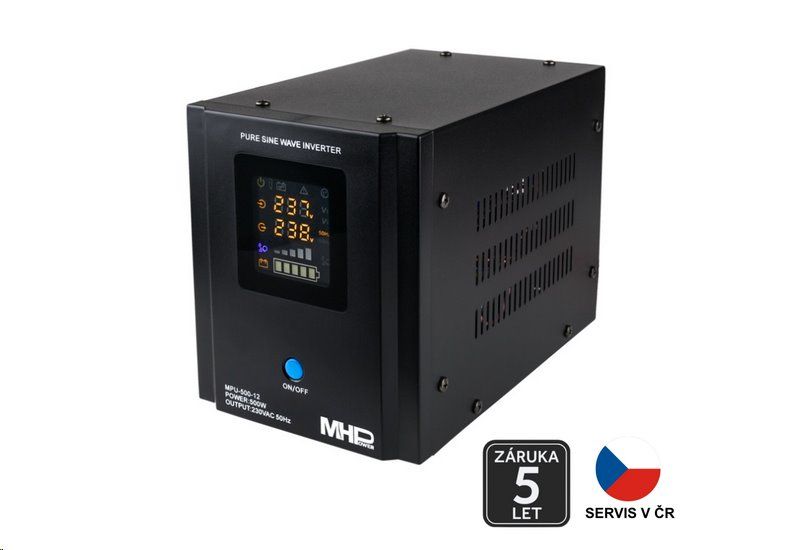 Záložný zdroj MHPower MPU-500-12 UPS 500 W 12 V čistý sinus