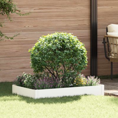 vidaXL Obrubník trávnika 100 x 60 x 20 cm Oceľ Biela