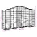 vidaXL Oblúkové gabiónové koše 15 ks 200x30x100/120cm pozinkov. železo