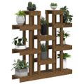 vidaXL Stojan na rastliny medový 104,5x25x109,5 cm masívna borovica