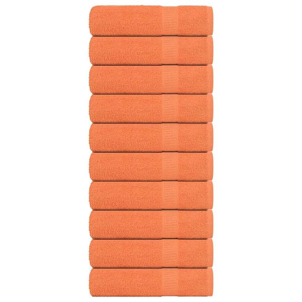 vidaXL Utierky na ruky FROGN 10 ks oranžové 50x100 cm 360 g/m²