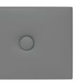 vidaXL Nástenné panely 12 ks sivé 90x15 cm umelá koža 1,62 m²