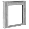 vidaXL Obloženie krbu sivá sonoma 100x20x100 cm kompozitné drevo