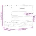 vidaXL Lavica na topánky čierna 60x40x53,5 cm kompozitné drevo+kov