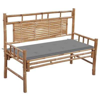vidaXL Záhradná lavička s podložkou 120 cm bambus