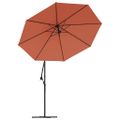 vidaXL Náhradná látka pre záhradný slnečník, tehlová 300 cm