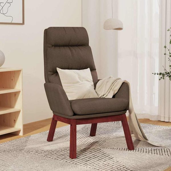 vidaXL Relaxačné kreslo sivohnedé látkové