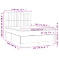 vidaXL Posteľ boxsping s matracom a LED zelená 140x190 cm látka