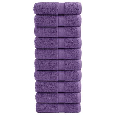 vidaXL Prémiové umývacie utierky SOLUND 10 ks fialové 30x30 cm 600 g/m²