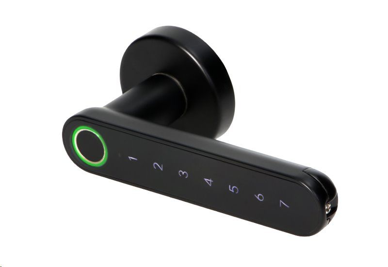 Chytrá klika s dotykovou klávesnicou a čtečkou otiskov prstov ORNO OR-ZS-853/B, Bluetooth 4.0, čierna