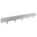 vidaXL Obrubník trávnika 50 ks 100 x 15 cm Oceľ Strieborná