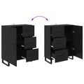 vidaXL Highboard 2 ks Čierny dub 69,5 x 34 x 180 cm Kompozitné drevo
