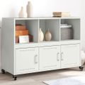 vidaXL Komoda biela 100,5x39x72 cm oceľ