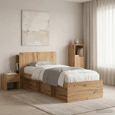 vidaXL Čelo postele skrinka Dub artisan 80 cm Kompozitné drevo