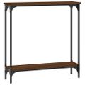vidaXL Konzolový stolík hnedý dub 75x22,5x75 cm kompozitné drevo