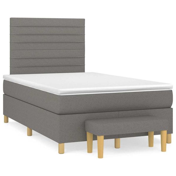 vidaXL Boxspring posteľ s matracom čierna 120x190 cm látka