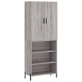vidaXL Vysoká skrinka sivý dub sonoma 69,5x34x180 cm spracované drevo